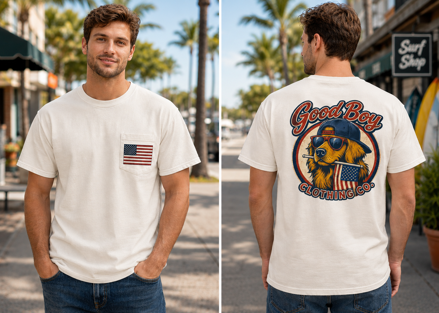 Good Boy America Pocket Tee